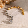 Wholesale Stainless Steel Beaded Bracelet With Geometric Design And Electroplating Treatment For Women