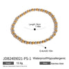 Wholesale Stainless Steel Beaded Elastic Rope Bracelet With Geometric Design And Electroplating For Women