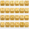 Wholesale Stainless Steel Beaded Square Diy Loose Beads With English Letter Pattern For Titanium Steel Bracelet Accessories Electroplated Minimalist Style