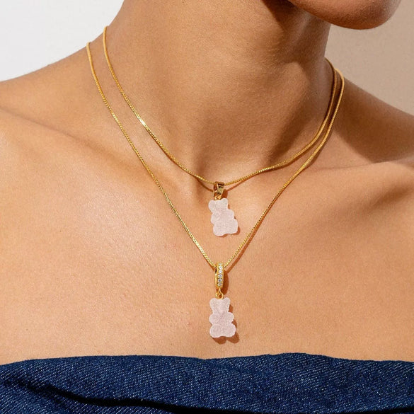 Wholesale Stainless Steel Bear Pendant Accessories With Electroplating Design