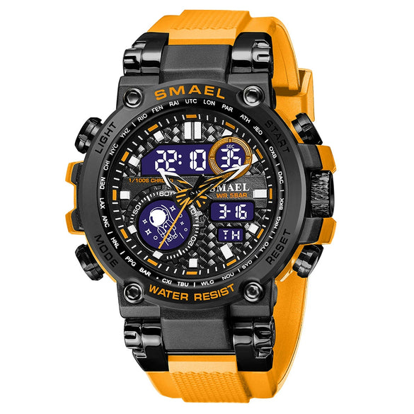 Wholesale Stainless Steel Belt Men's Multifunctional Electronic Quartz Watch With Dual Time Calendar And Round Dial Waterproof And Leisure Style
