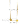 Wholesale Stainless Steel Birthstone Necklace With Arrow Piercing Heart Pendant Electroplated In 18K Gold