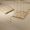 Wholesale Stainless Steel Birthstone Necklace With Arrow Piercing Heart Pendant Electroplated In 18K Gold