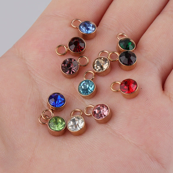 Wholesale Stainless Steel Birthstone Pendant Jewelry Accessories With Electroplating