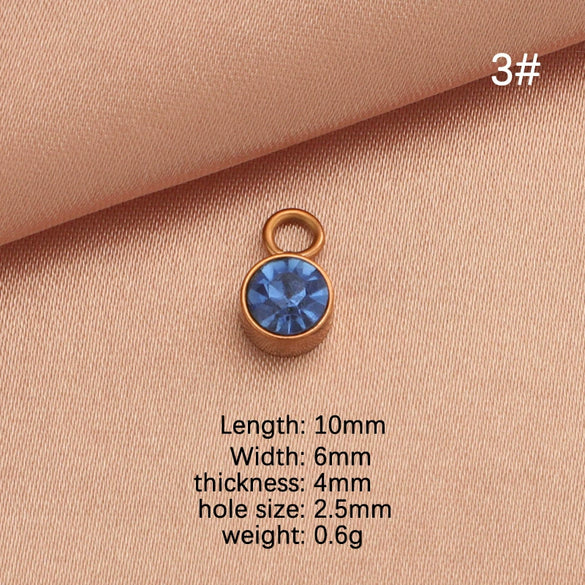 Wholesale Stainless Steel Birthstone Pendant Jewelry Accessories With Electroplating