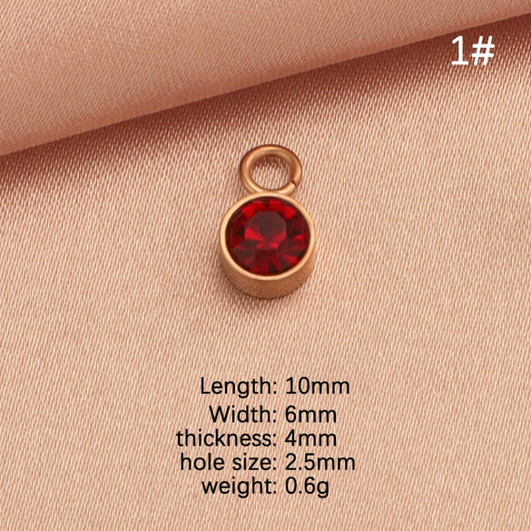 Wholesale Stainless Steel Birthstone Pendant Jewelry Accessories With Electroplating