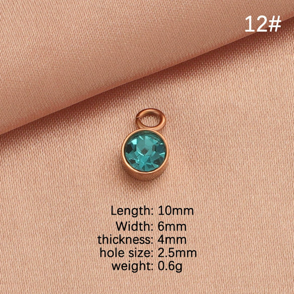 Wholesale Stainless Steel Birthstone Pendant Jewelry Accessories With Electroplating