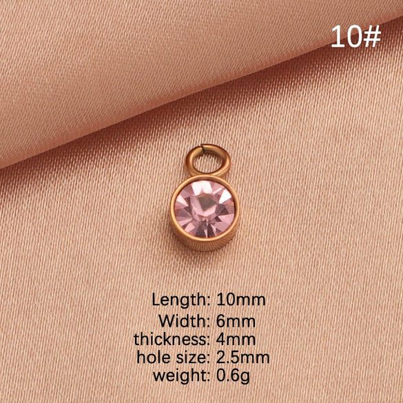 Wholesale Stainless Steel Birthstone Pendant Jewelry Accessories With Electroplating