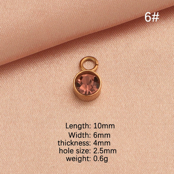 Wholesale Stainless Steel Birthstone Pendant Jewelry Accessories With Electroplating
