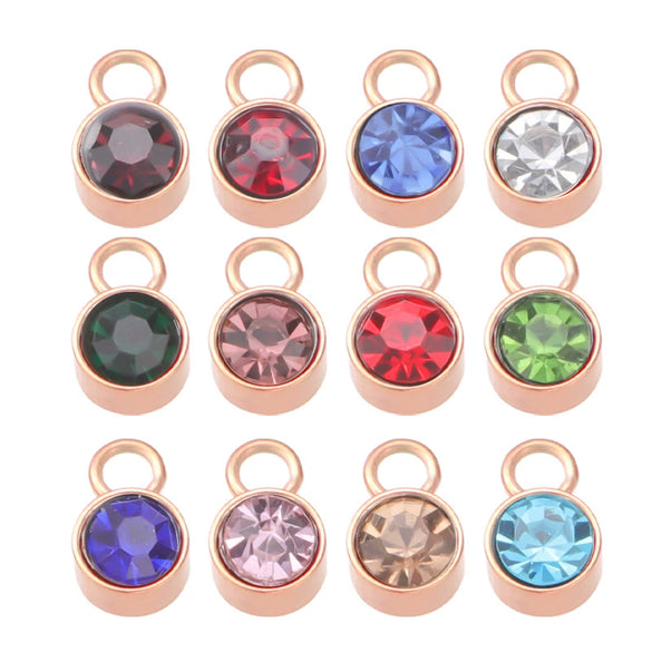 Wholesale Stainless Steel Birthstone Pendant Jewelry Accessories With Electroplating