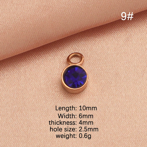 Wholesale Stainless Steel Birthstone Pendant Jewelry Accessories With Electroplating