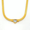 Wholesale Stainless Steel Blade Chain Love Zircon Heartshaped Necklace With Electroplating For Women Fashion Style