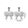 Wholesale Stainless Steel Bow And Butterfly Pendant Necklace For Ladies With 18K Gold Plated Electroplating