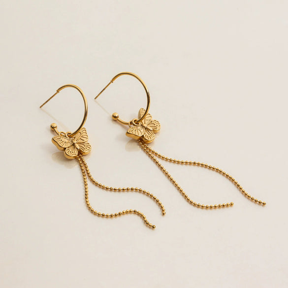 Wholesale Stainless Steel Bow Cshaped Electroplated Earrings For Women