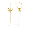 Wholesale Stainless Steel Bow Cshaped Electroplated Earrings For Women