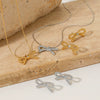 Wholesale Stainless Steel Bow Earrings And Butterfly Necklace For Women With Electroplating Featuring Butterfly Dragonfly And Insect Patterns