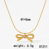 Wholesale Stainless Steel Bow Earrings And Butterfly Necklace For Women With Electroplating Featuring Butterfly Dragonfly And Insect Patterns