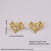 Wholesale Stainless Steel Bow Earrings Electroplated Trendy Style For Women
