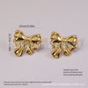 Wholesale Stainless Steel Bow Earrings Electroplated Trendy Style For Women