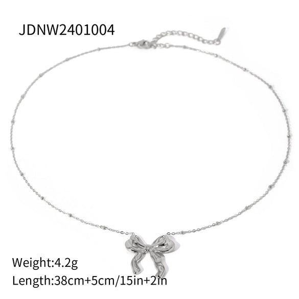Wholesale Stainless Steel Bow Earrings With 18K Gold Electroplating Fashionable And Stylish For Women