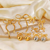 Wholesale Stainless Steel Bow Handmade 18K Goldplated Women's Earrings