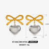 Wholesale Stainless Steel Bow Handmade 18K Goldplated Women's Earrings