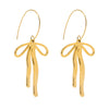 Wholesale Stainless Steel Bow Pendant Earrings Jewelry For Female With Electroplating Treatment