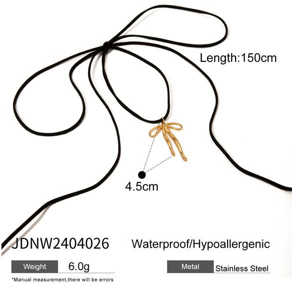 Wholesale Stainless Steel Bow Pendant Earrings Jewelry For Female With Electroplating Treatment