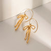 Wholesale Stainless Steel Bow Pendant Earrings Jewelry For Female With Electroplating Treatment