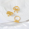 Wholesale Stainless Steel Bow Ring Electroplated Fashion Jewelry For Women