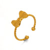 Wholesale Stainless Steel Bow Ring Ladies Style 18K Goldplated
