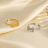 Wholesale Stainless Steel Bow Ring Ladies Style 18K Goldplated