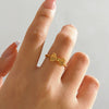 Wholesale Stainless Steel Bow Ring Ladies Style 18K Goldplated