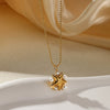 Wholesale Stainless Steel Bow Star Geometric Light Luxury Women's Necklace With Electroplating