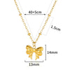 Wholesale Stainless Steel Bow Star Geometric Light Luxury Women's Necklace With Electroplating