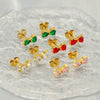 Wholesale Stainless Steel Bow Stud Earrings For Women Light Luxury Simple Style With Diamond Design