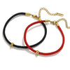 Wholesale Stainless Steel Bucket Lobster Buckle Thread Rope Bracelet With Tail Chain Electroplating Handmade Unisex Minimalist
