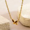Wholesale Stainless Steel Butterfly And Dragonfly Patterned 18K Goldplated Necklace And Earrings Set For Women