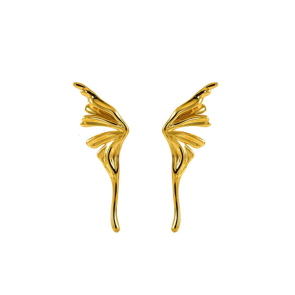 Wholesale Stainless Steel Butterfly Earrings Electroplated Fashion Style For Women