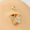 Wholesale Stainless Steel Butterfly Navel Ring Electroplated For Women