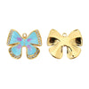 Wholesale Stainless Steel Butterfly Single Hole Pendant Jewelry Accessories With Four Leaf Clover Pattern And Dripping Oil Design