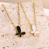 Wholesale Stainless Steel Butterfly Style Pendant Necklace With Ochain And Electroplating Treatment