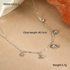 Wholesale Stainless Steel Butterfly Tassel Pendant Necklace With Geometric Pattern And Electroplating Design For Women