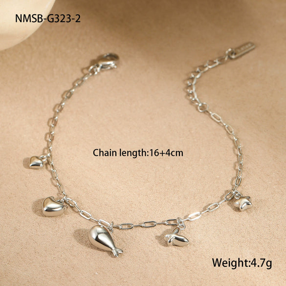 Wholesale Stainless Steel Butterfly Tassel Pendant Necklace With Geometric Pattern And Electroplating Design For Women