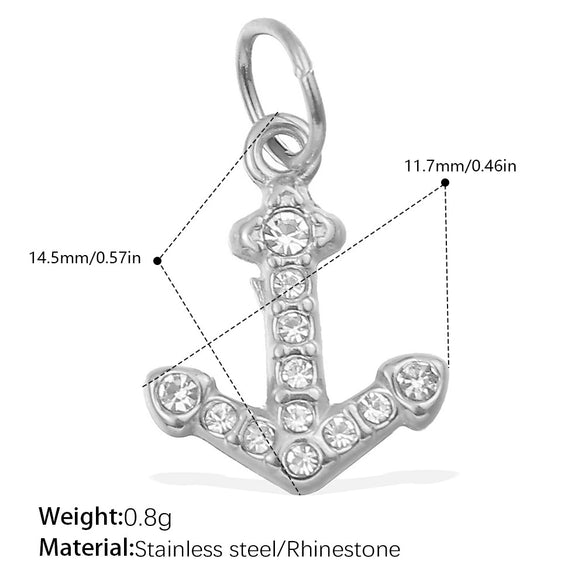 Wholesale 316L Stainless Steel Cartoon Animal Zodiac Inlaid Rhinestone Starfish Coconut Tree Pendant Necklace Bracelet Accessories Electroplated
