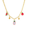 Wholesale Stainless Steel Cartoon Fruitshape Pendant Necklace With Electroplating Process