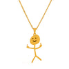 Wholesale Stainless Steel Cartoon Stickman Pendant Necklace With Geometric Style And Electroplating Treatment For Men And Women