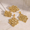 Wholesale Stainless Steel Celtic Knot Hollow Jewelry With Electroplating For Women Necklace And Earrings With Original Design Sense And Classic Texture