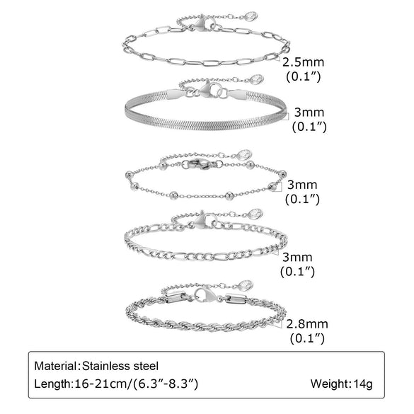 Wholesale Stainless Steel Chain Bracelet For Women Fashion Personality Gold Electroplated Jewelry