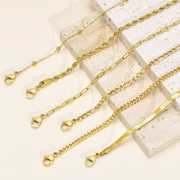 Wholesale Stainless Steel Chain Bracelet For Women Fashion Personality Gold Electroplated Jewelry